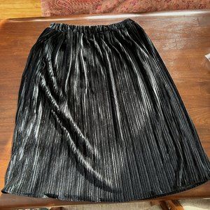 Velvet Pleated Skirt